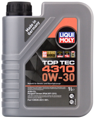 Полусинтетическое моторное масло Top Tec 4310 0W-30 (1 л)