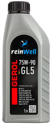 Трансмиссионное масло GEROL 75W-90 GL5 (1л) ReinWell 