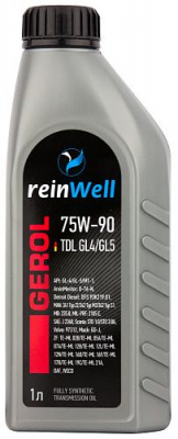 Трансмиссионное масло GEROL 75W-90 TDL GL4/GL5 (1л) ReinWell