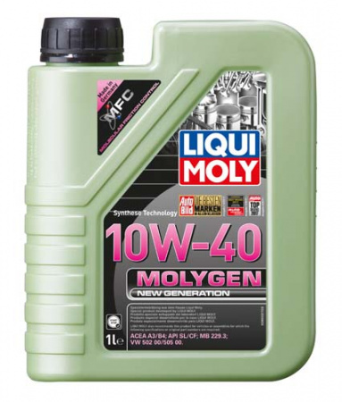 НС-синтетическое моторное масло Molygen New Generation 10W-40 (1 л)