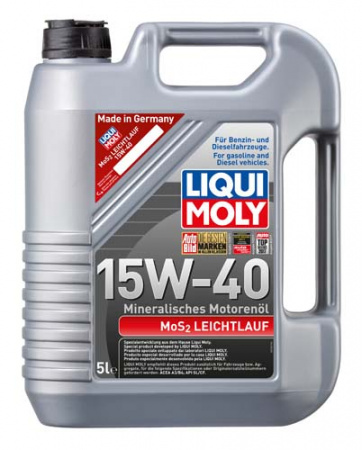 Минеральное моторное масло MoS2 Leichtlauf 15W-40 (5 л)