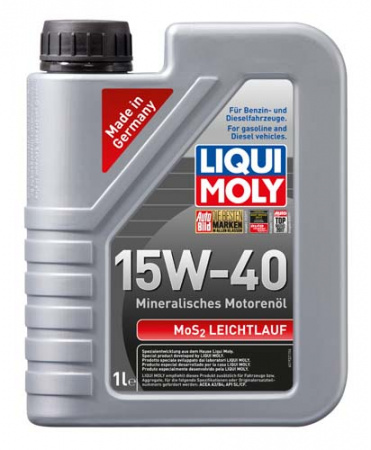 Минеральное моторное масло MoS2 Leichtlauf 15W-40 (1 л)