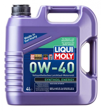 Синтетическое моторное масло Synthoil Energy 0W-40 (4 л)