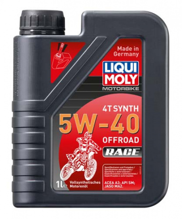 Синтетическое моторное масло для 4-тактных мотоциклов Motorbike 4T Synth Offroad Race 5W-40 (1 л)