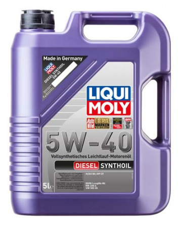 Синтетическое моторное масло Diesel Synthoil 5W-40 (5 л)