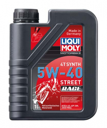 Синтетическое моторное масло для 4-тактных мотоциклов Motorbike 4T Synth Street Race 5W-40 (1 л)