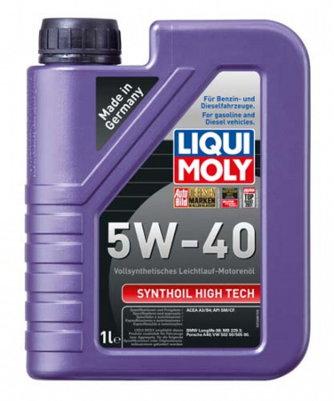 Синтетическое моторное масло Synthoil High Tech 5W-40 (1 л)