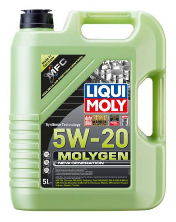 НС-синтетическое моторное масло Molygen New Generation 5W-20 (5 л)