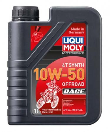 Синтетическое моторное масло для 4-тактных мотоциклов Motorbike 4T Synth Offroad Race 10W-50 (1 л)