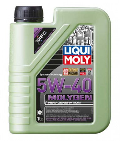 НС-синтетическое моторное масло Molygen New Generation 5W-40 (1 л)