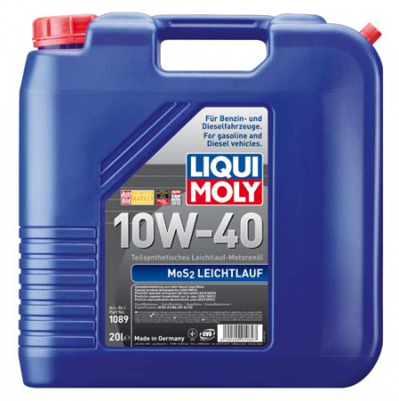 Полусинтетическое моторное масло MoS2 Leichtlauf 10W-40 (20 л)