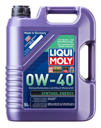 Синтетическое моторное масло Synthoil Energy 0W-40 (5 л)